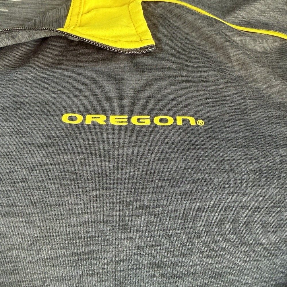 Colosseum Quarter Zip Pullover Mens XL Grey Oregon Ducks Long Sleeve Athletic - Picture 3 of 8
